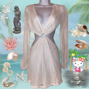 white crochet beachy dress